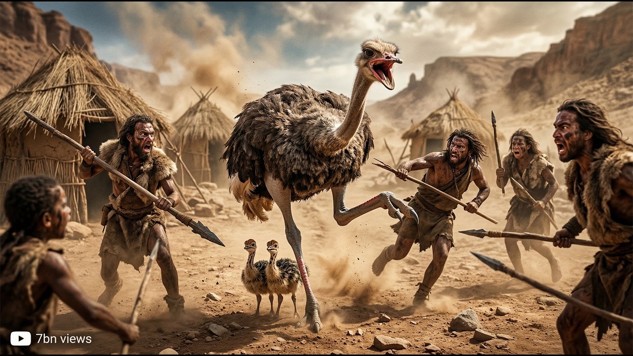 Life 3.1 M Years Ago: Homo Habilis vs Giant Ostrich – The Deadliest Prehistoric Battle