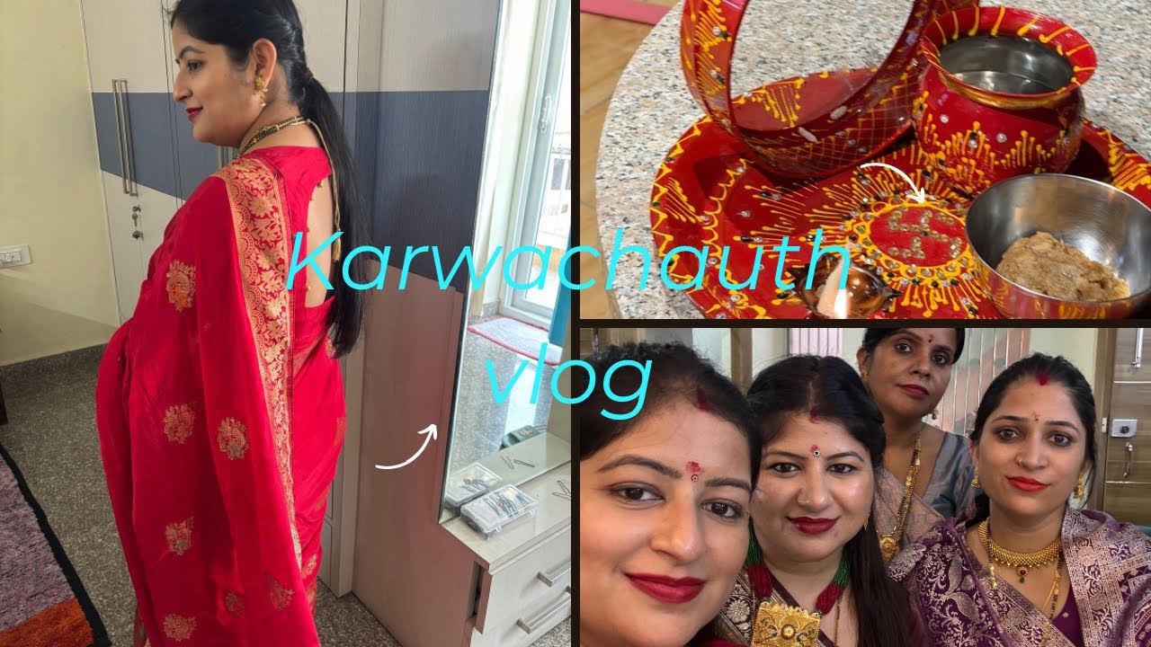 Karwachauth Vlog✨❤️🌼#karwachauth2025 #karwachauth #karwachauthspecial @lekhamandhera 