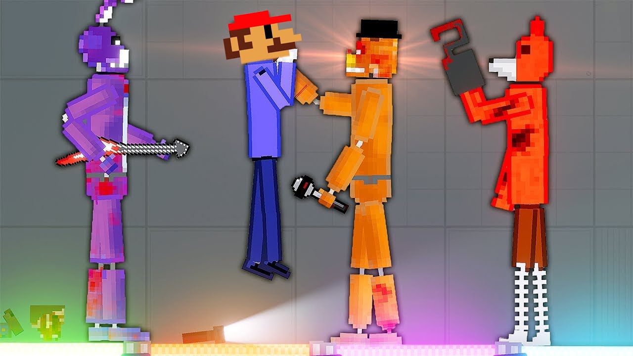 FREDDY di FNAF contro SUPERMARIO su PEOPLE PLAYGROUND!!
