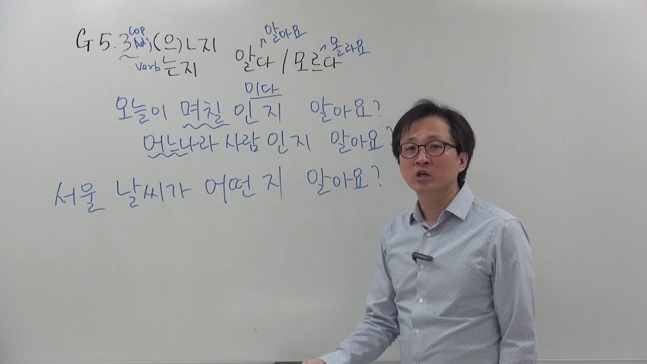 G5.3. ~지 알다/모르다 (Korean Grammar)