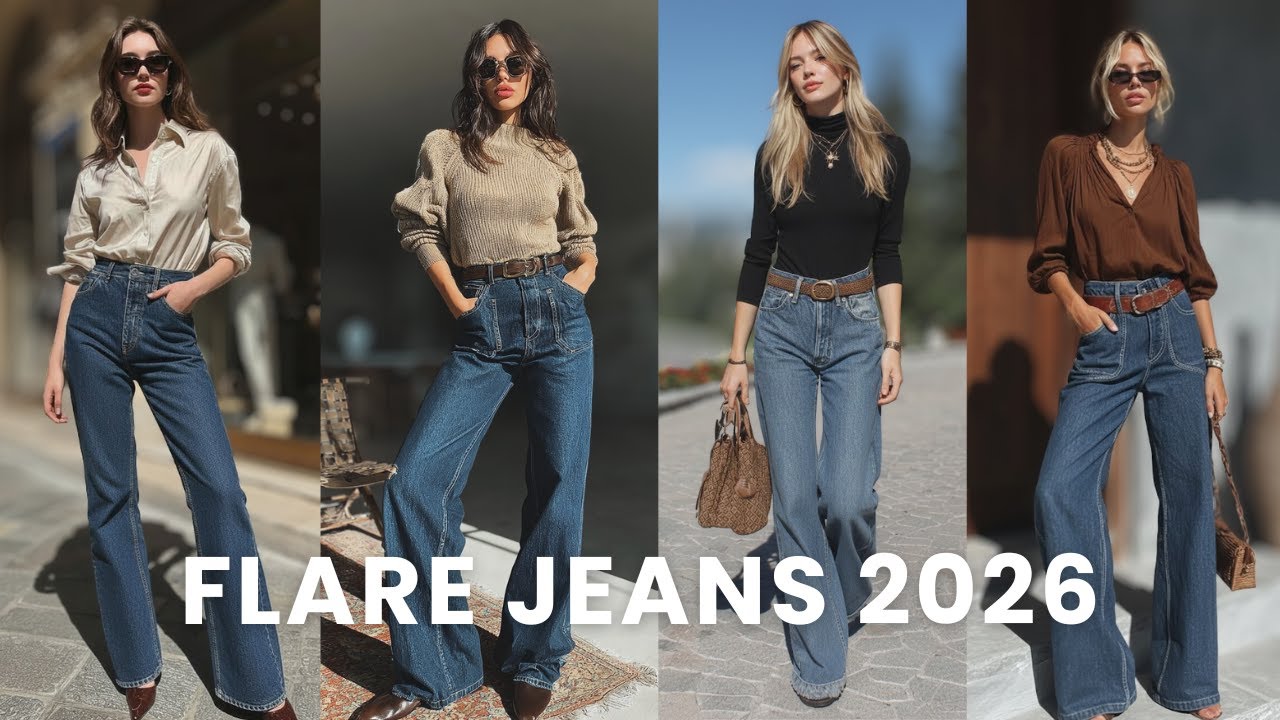 👖✨ Тренды джинсов-клеш 2026 | Элегантное возвращение, которое носят все.