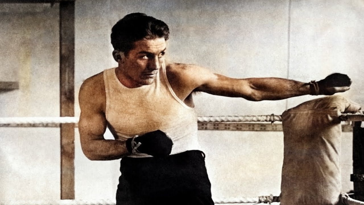 Georges Carpentier RARE Training before the 