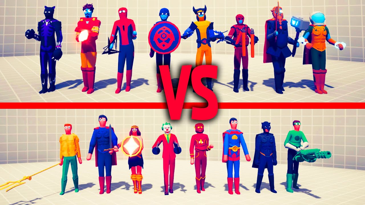 MEGA MARVEL TEAM vs DC COMICS TEAM - Totally Accurate Battle Simulator | TABS