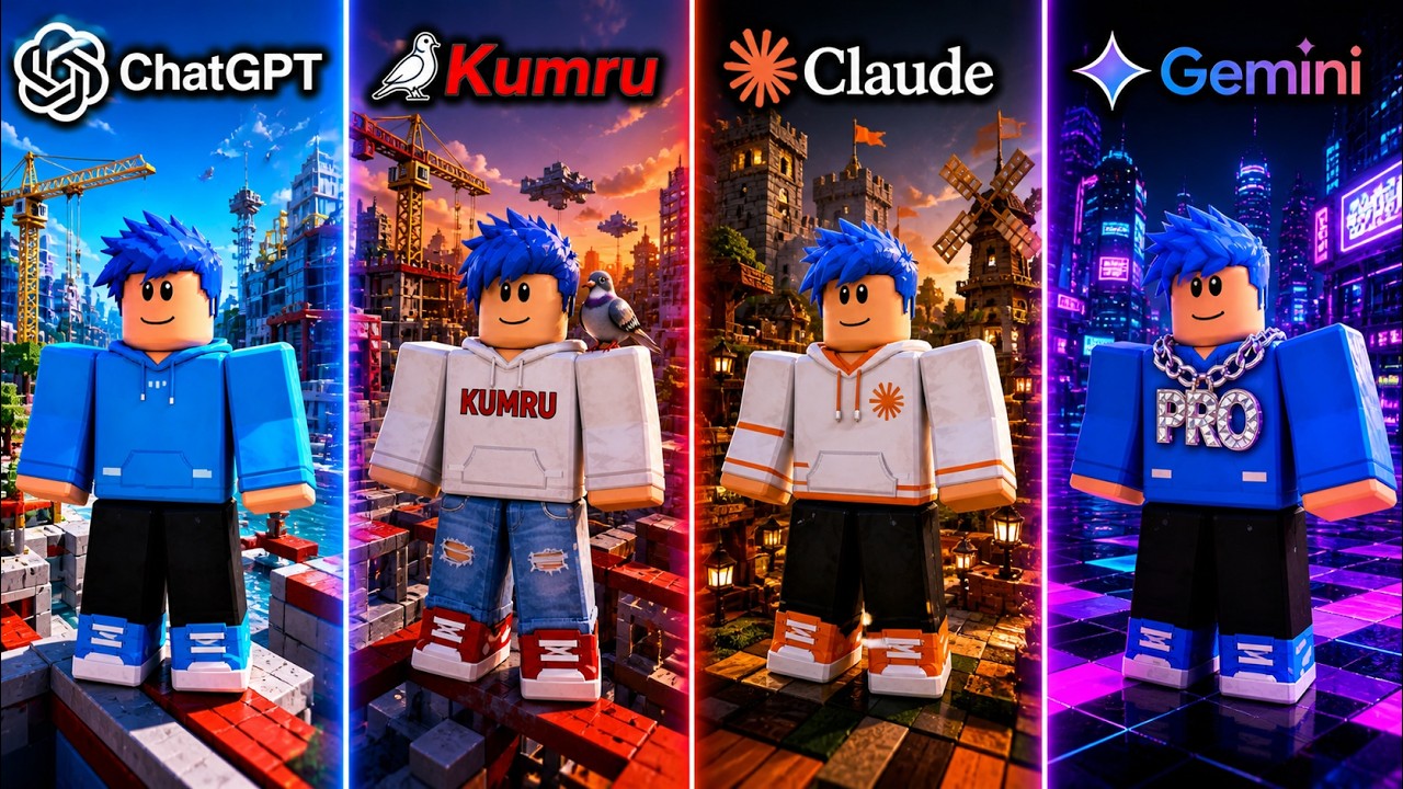 ChatGPT, Kumru, Claude ve Gemini Roblox'u Sıfırdan Oluşturuyor