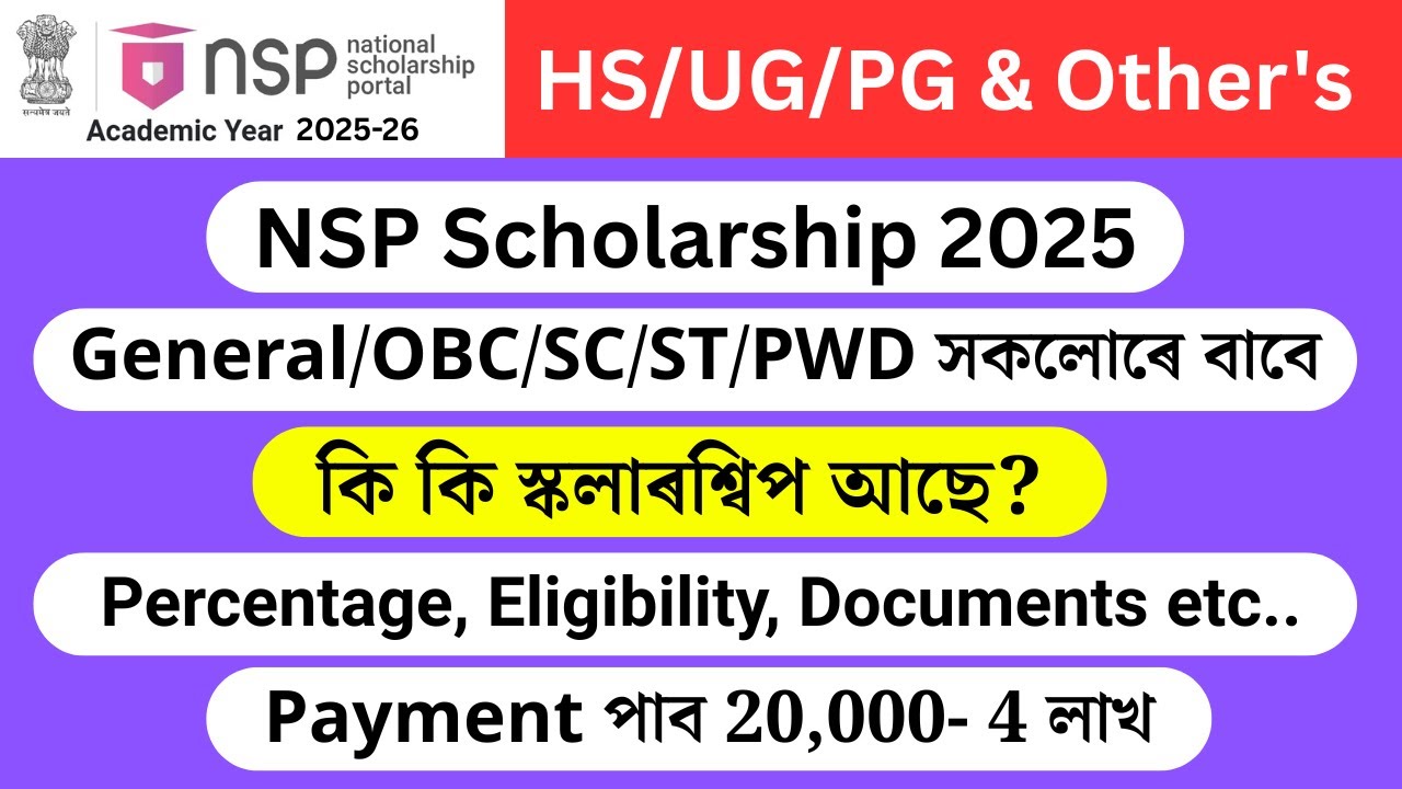 NSP Scholarship 2025 | NSP Scholarship 2025-26 apply | NSP Scholarship OTR Registration 2025