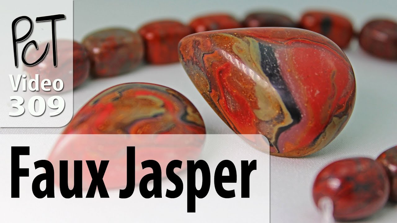 Polymer Clay Faux Jasper Cabochons Tutorial (Intro Vol-054)