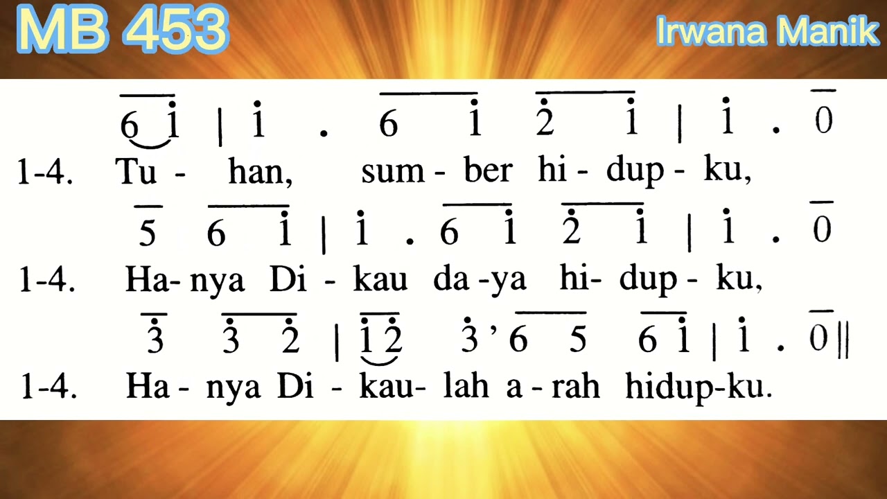 Madah Bakti 453 // Tuhan Sumber Hidupku // Lagu Pentakosta