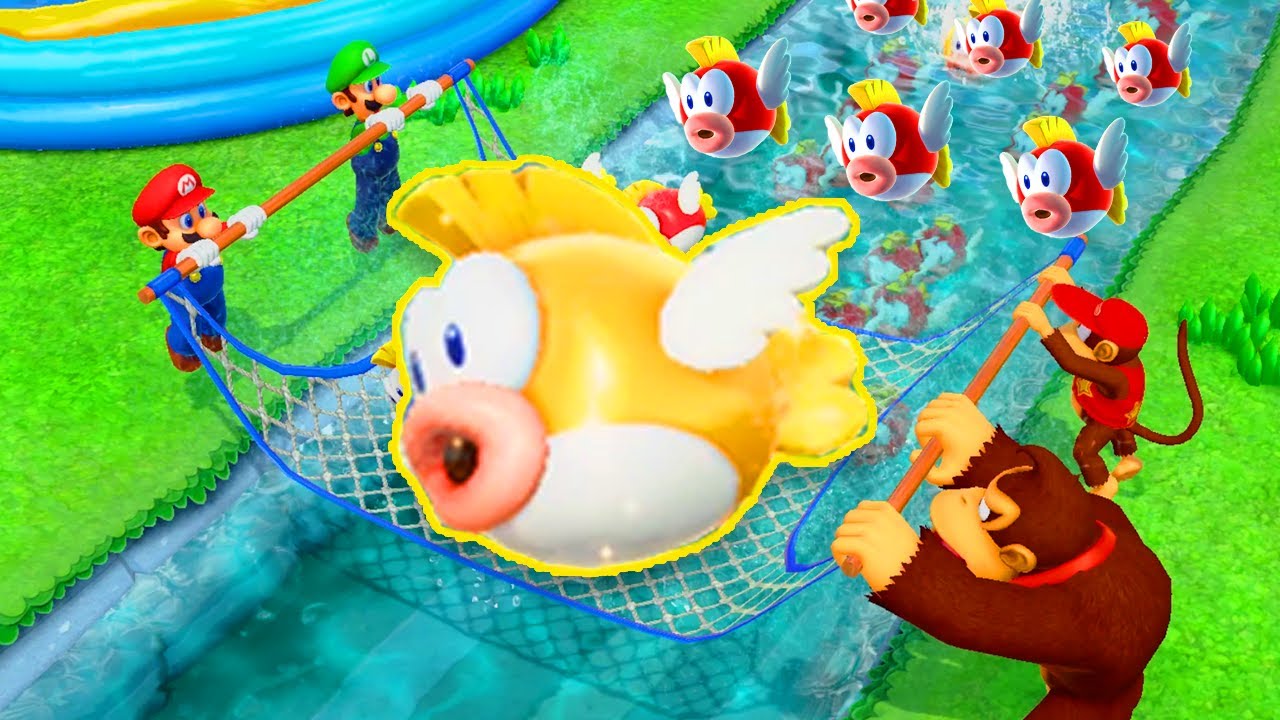 Super Mario Party - Brothers Fighiting - Mairo Luigi vs Donkey Kong Diddy Kong
