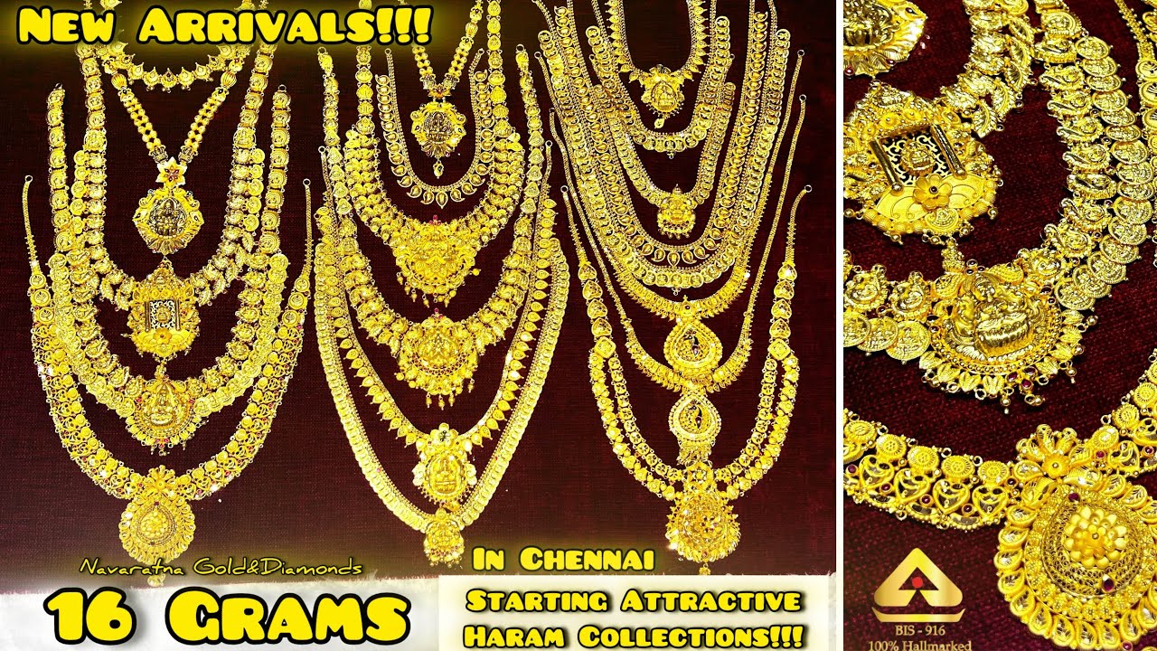 16 Grams to Heavy Look Haram Collections in 916 HUID Hallmarked @Navaratnajewellers