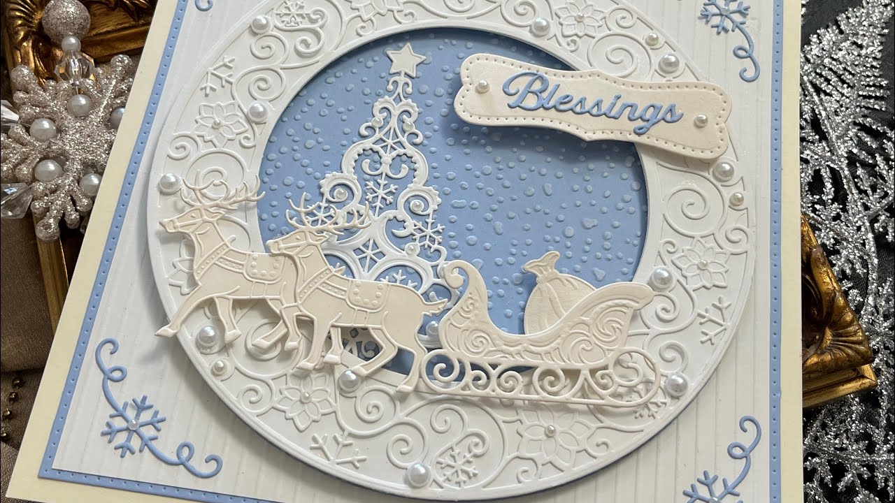 Jamie Rodgers Luxurious Christmas Die Collection  ~ A Frosty Christmas ~ Card Making Tutorial