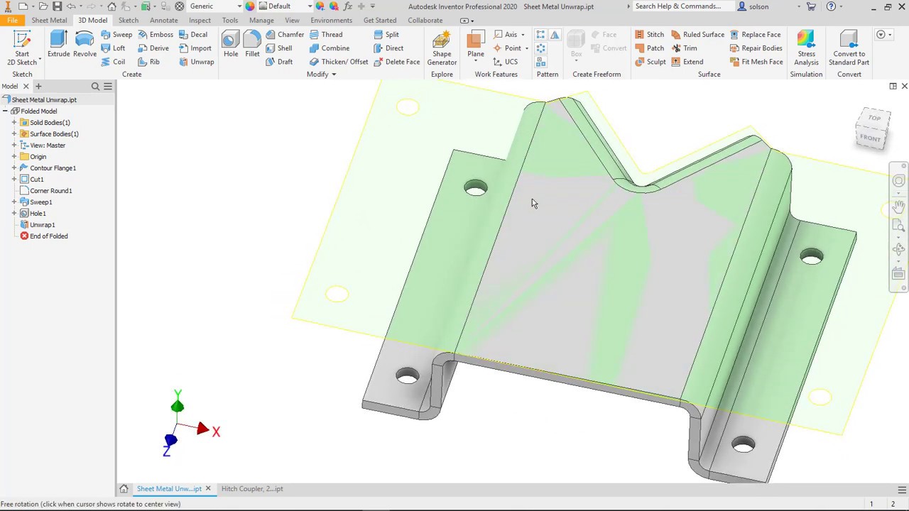Autodesk® Inventor® 2020: The Unwrap Comman