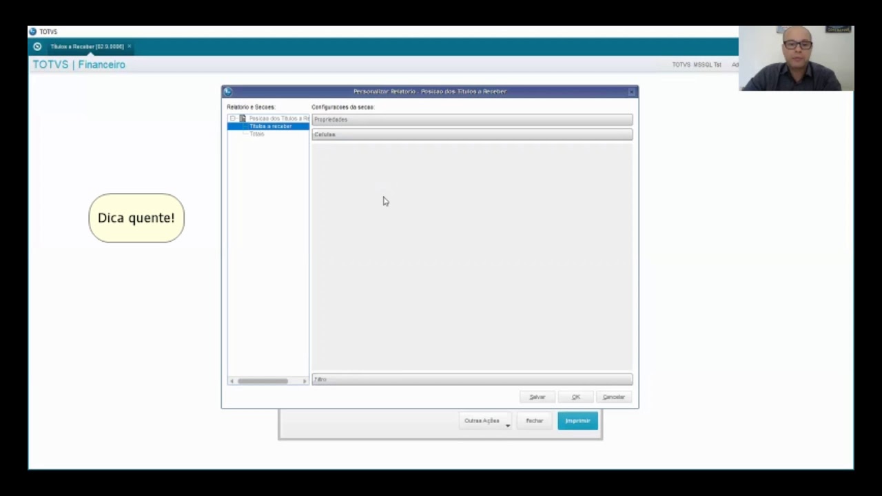 Relatórios personalizáveis no Protheus