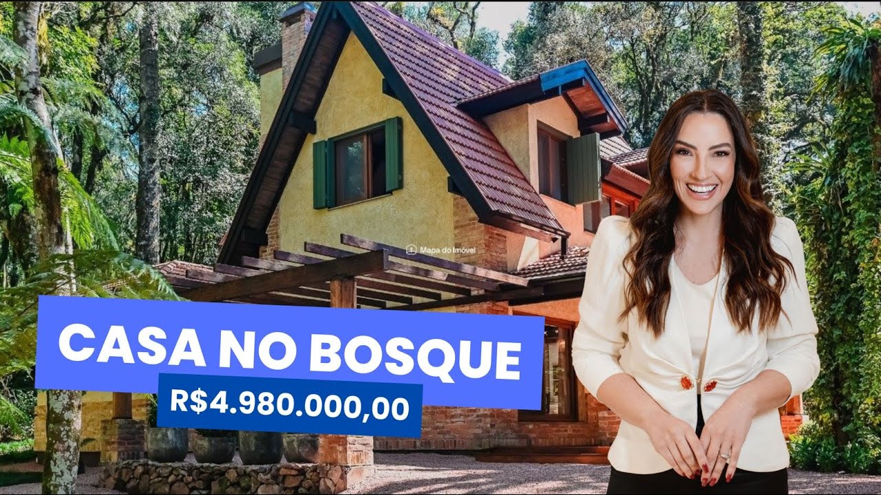 A casa dos sonhos no condomínio O Bosque, em Gramado, por R$ 4.980.000,00.