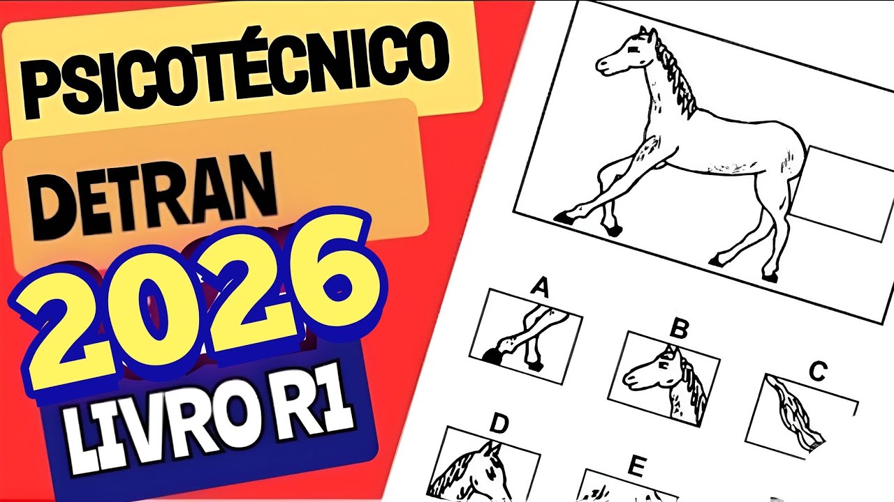 LIVRO R1 com gabarito / Psicotécnico Detran vídeo completo 2026