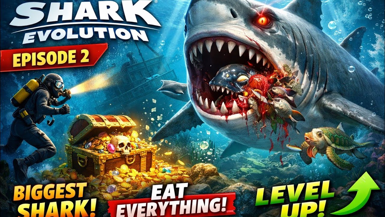 Hungry Shark Evolution gameplay 