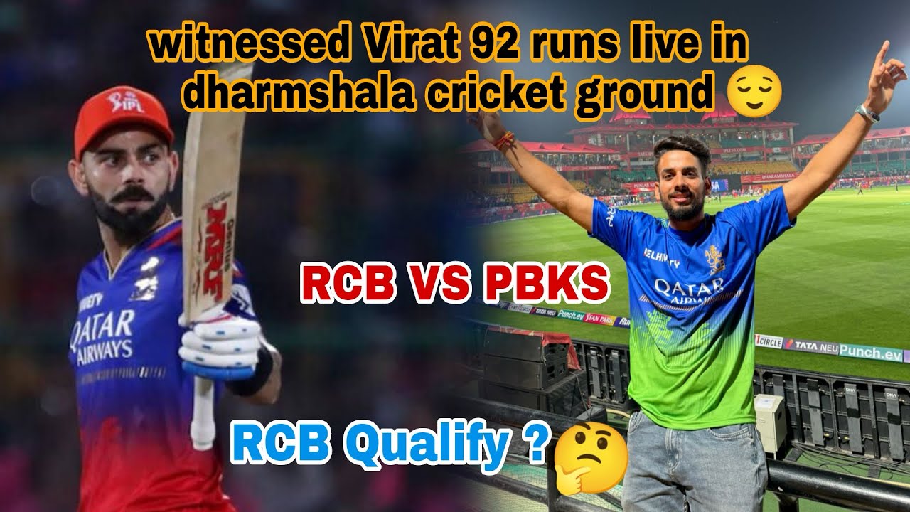 VIRAT KOHLI 92 runs in dharamshala || RCB VS PUNJABKINGS || IPL MATCH LIVE VLOG
