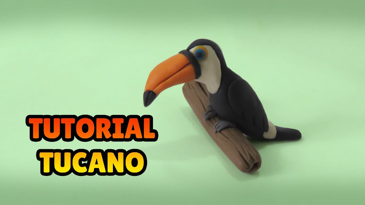 🔴 FAÇA um TUCANO - Tutorial Fácil Biscuit, Pasta Americana, Clay ou Plastilina - DIY
