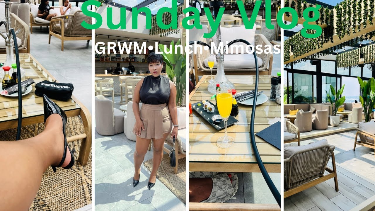 Vlog:GRWM•Lunch•Bottomless Mimosas at Rockets Bryanston | South African Youtuber