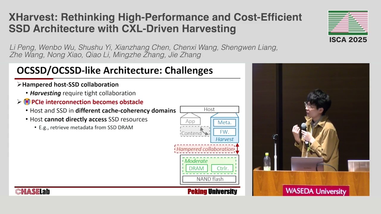 ISCA'25 - Session 3C - XHarvest: Rethinking High-Performance and Cost-Efficient SSD Architecture wit