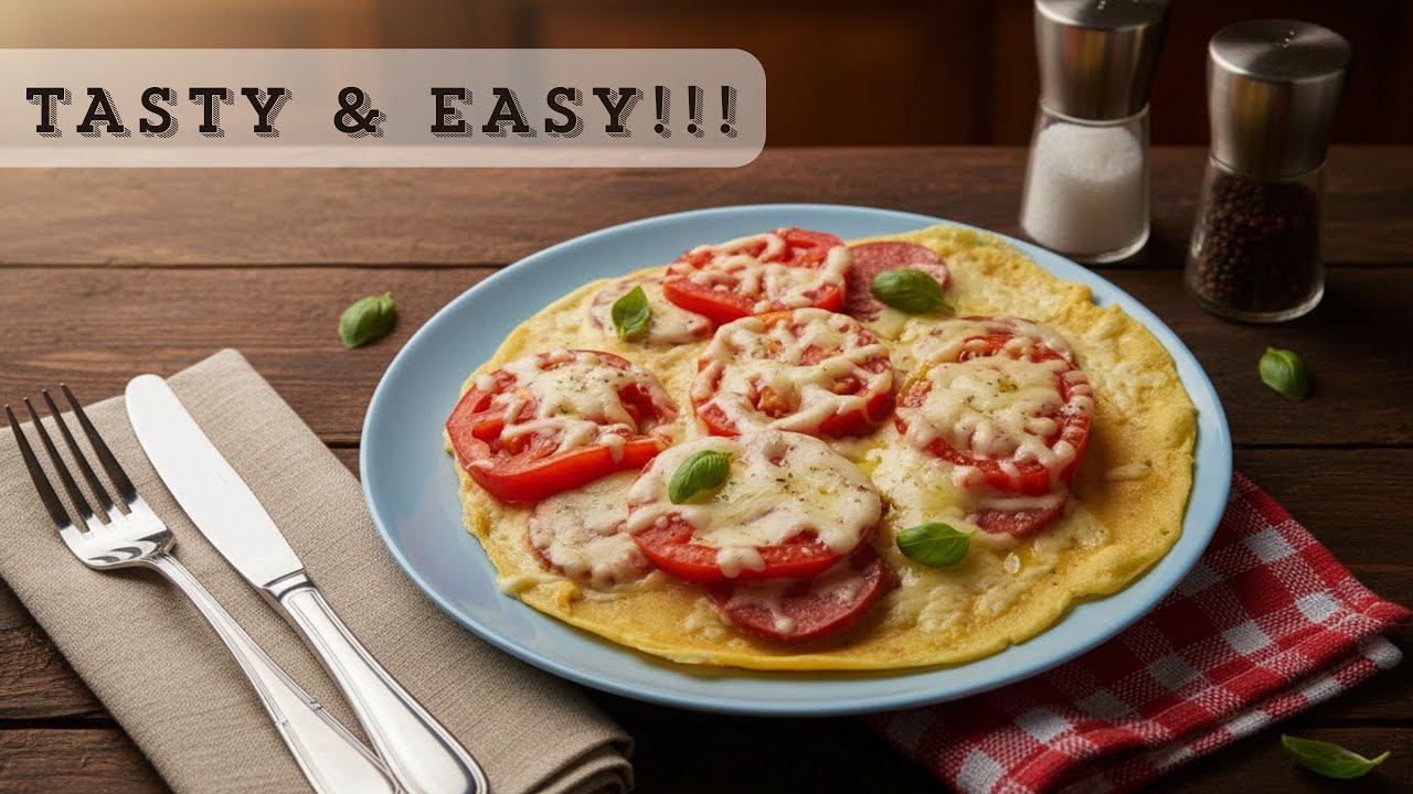 An INTERESTING variation on a quick PIZZA! It's very TASTY and only takes 10 minutes...