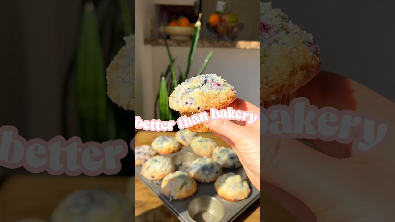 Better Than Bakery Blueberry Muffins