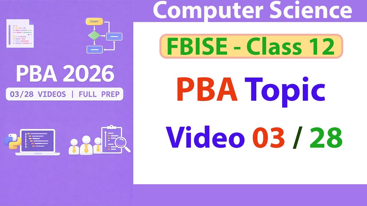PBA 03/28 |Python Operators & Expressions|Arithmetic, Relational, Logical & Assignmnt|FBISE PBA 2026
