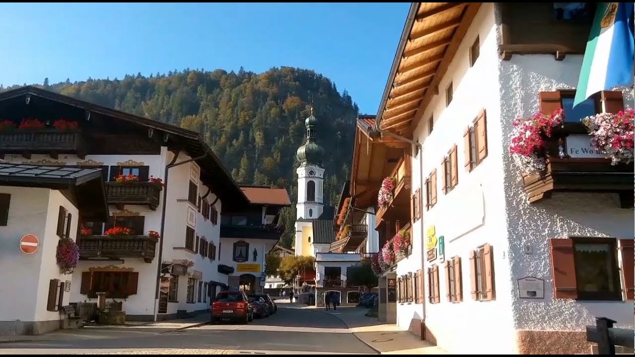 Videofilm: Reit im Winkl Landkreis Traunstein im Chiemgau Bayerische Alpen. Stadt und Umgebung.