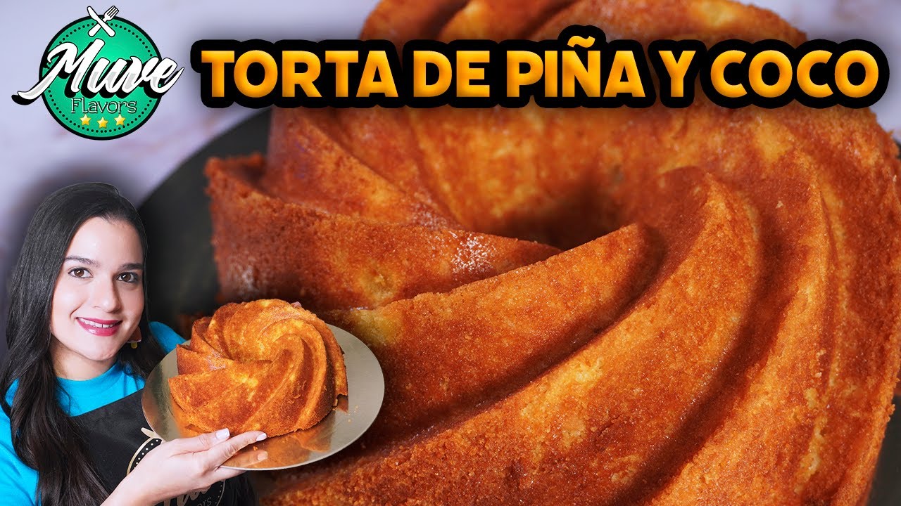 TORTA DE PIÑA Y COCO🍍🥥 ESPONJOSA, DELICIOSA Y LA MÁS FÁCIL DE HACER | Muve Flavors