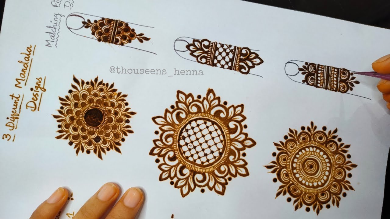 How to:Create 3 Different matching Fingers for Mandala Designs / 3 different matching Finger Design