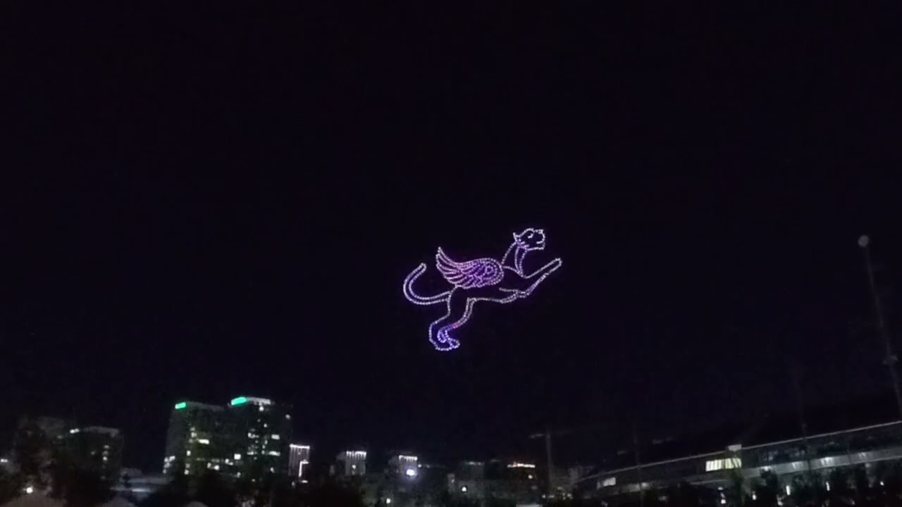 Шоу дронов в Астане ко дню полиции | Казахстан | Drone show in Astana for Police Day | Kazakhstan