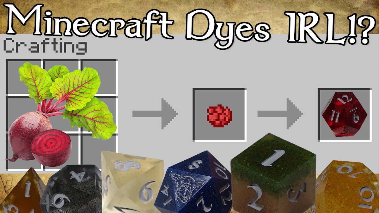 Используем красители Minecraft в реальной жизни для изготовления игральных костей!