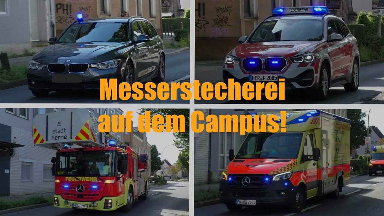 [Messerstecherei auf dem Herner Campus!] MANV-Großübung 2025 in Herne
