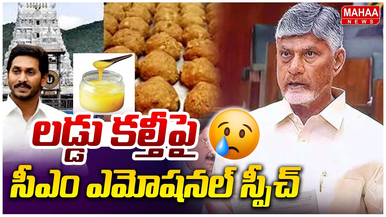 లడ్డు కల్తీపై సీఎం చంద్రబాబు ఎమోషనల్ స్పీచ్ | CM Chandrababu Sad Speech On TTD Laddu Adulteration