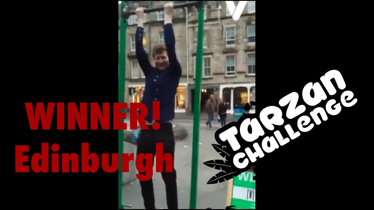 HANG CHALLENGE! HANG ON THE BAR FOR 100 SECONDS AND WIN 100!  THIS IS FIRST WINNER IN EDINBURHG!!!