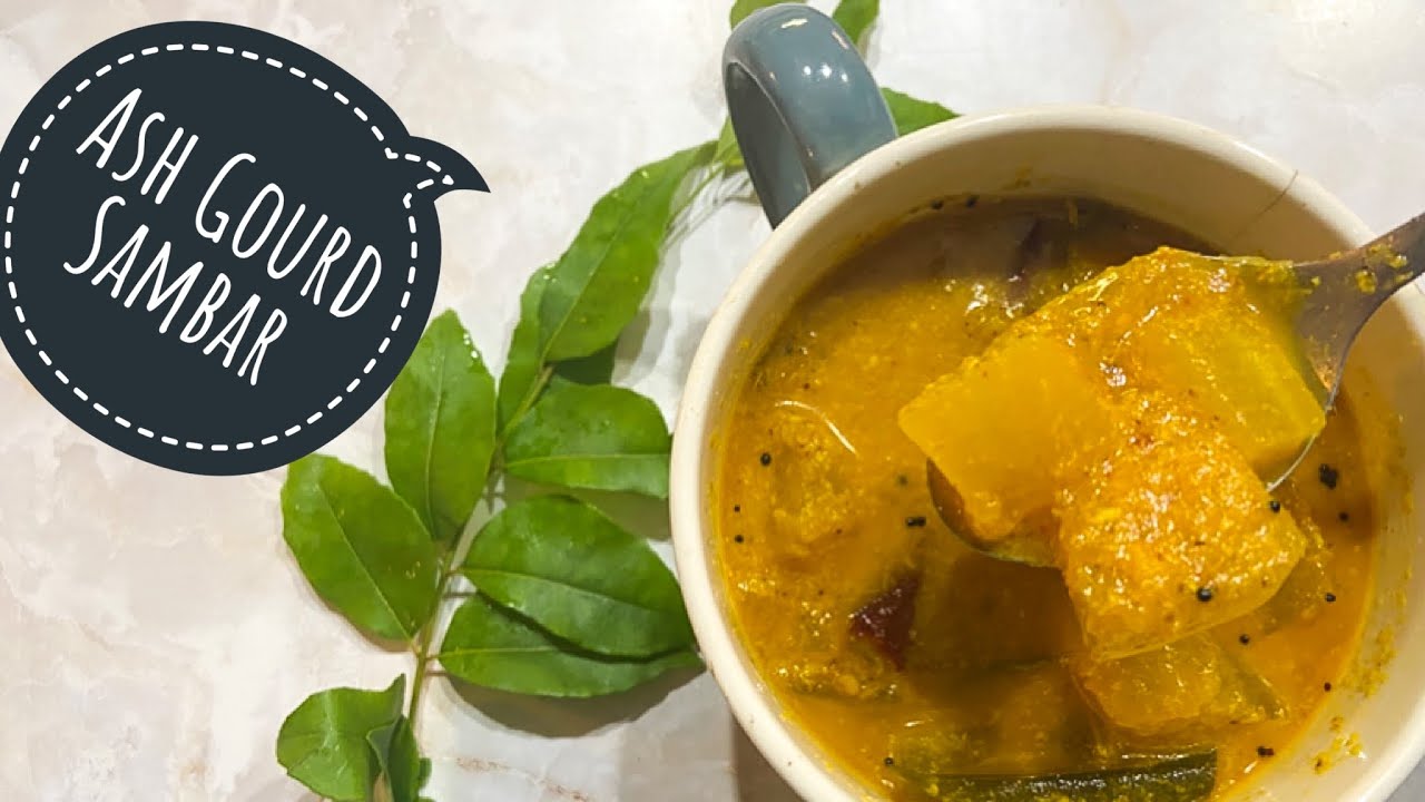 Ash Gourd Sambar | Winter Melon Sambar |  foodprintsoflife