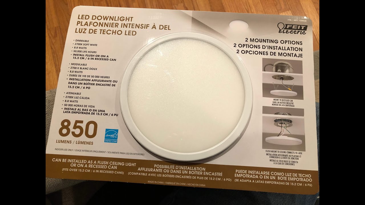 Установка светодиодного светильника Feit LED Downlight 1326036 CELEDR56FP/927 своими руками – про...