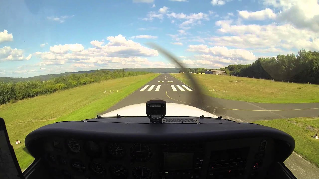 Cockpitvideo von Landung mit C172 in Michelstadt/Odw. (EDFO)