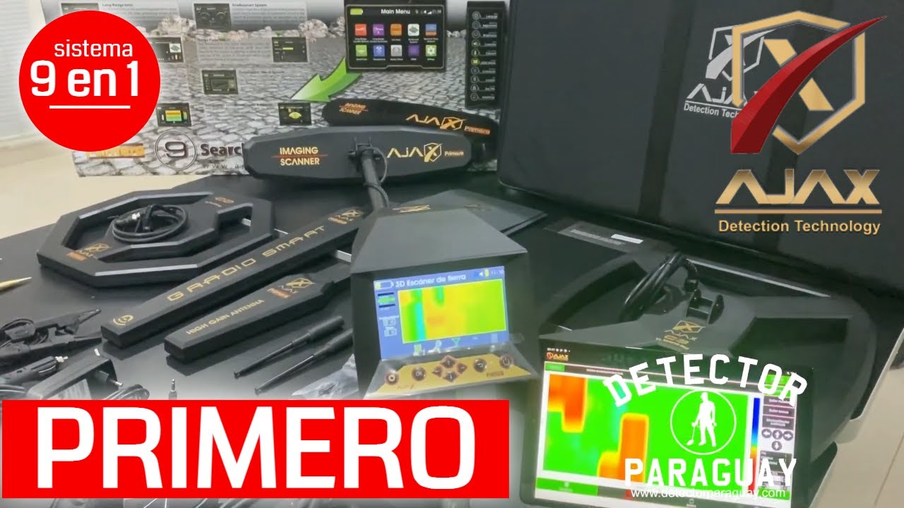 Ajax Primero 9 Sistemas Detector de Oro 3D Direccional 2250m Metales  Diamantes USA