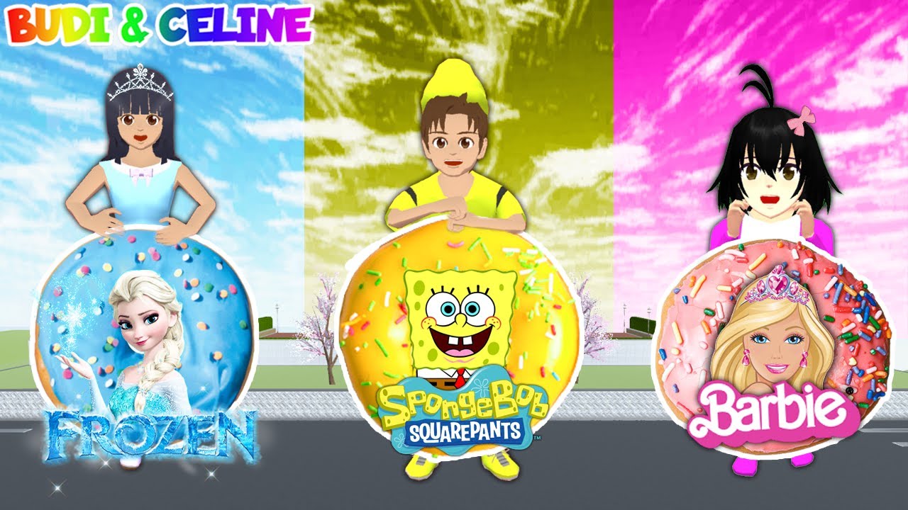 Full Movie - Yuta Sang Petualang Berburu Donat Karakter Sesuai Warna Elsa❄️Barbie💖Spongebob🧽 Sakura