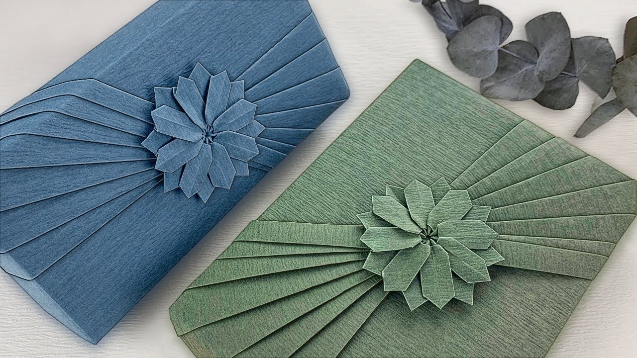 Gift Wrapping｜長方形禮物包裝創意+摺紙花教學（2024 Update）