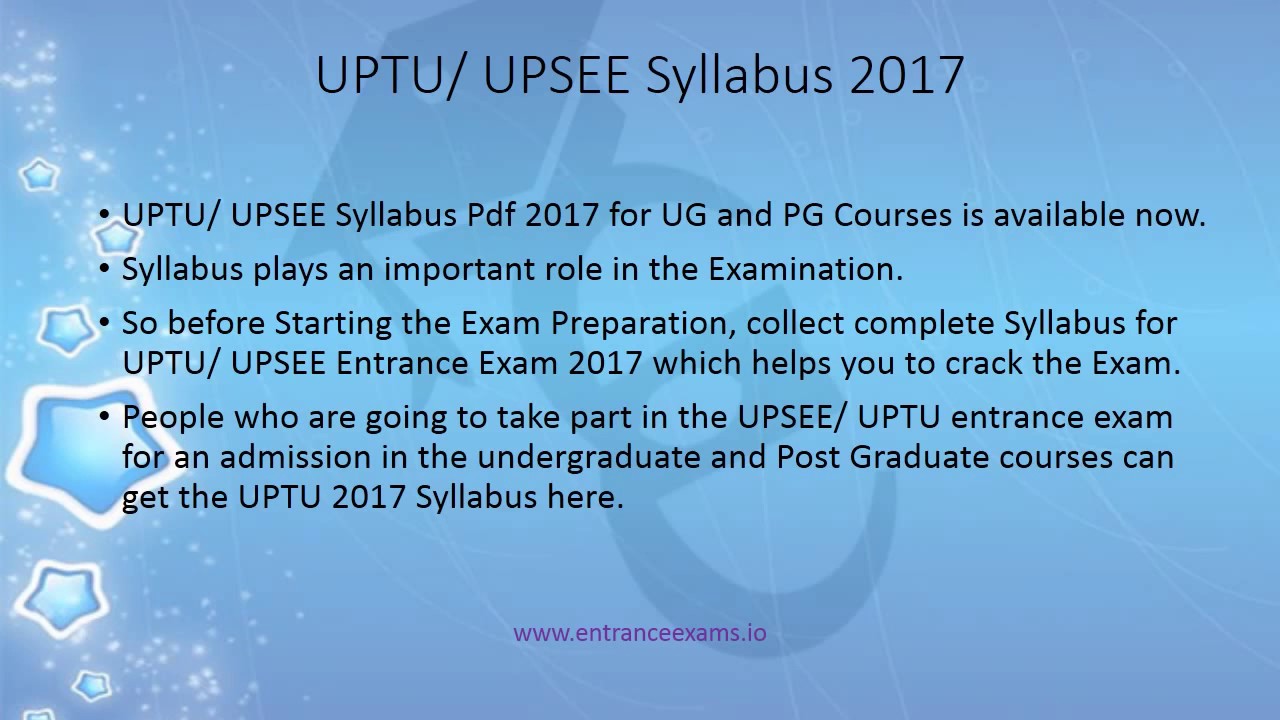 UPSEE Syllabus 2017 download