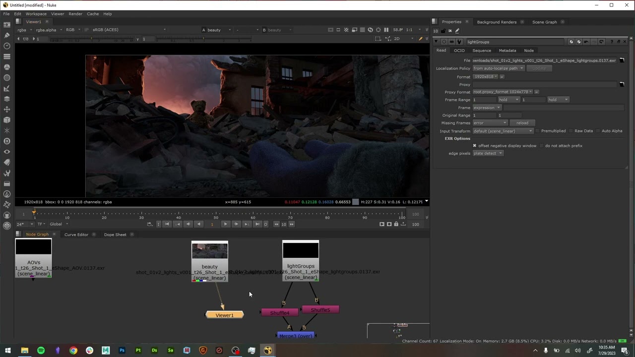 Nuke CG Compositing Demo