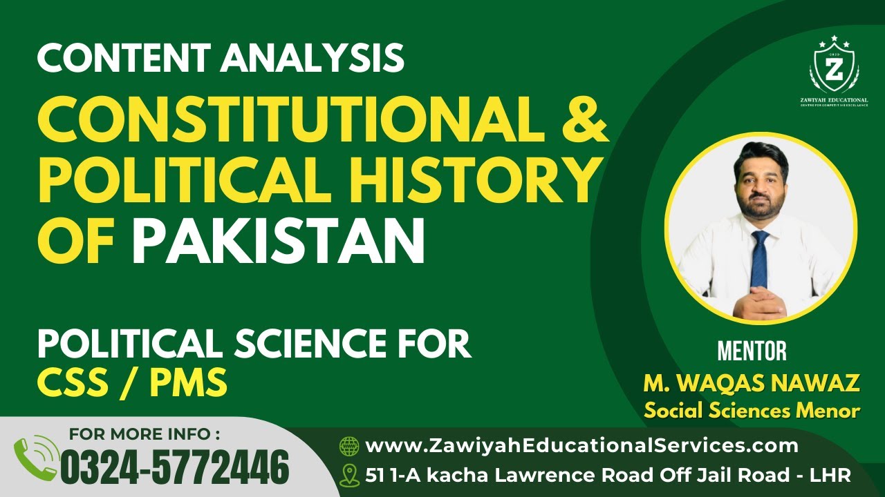 CONSTITUTIONAL & POLITICAL HISTORY OF PAKISTAN | POLITICAL SCIECNE |