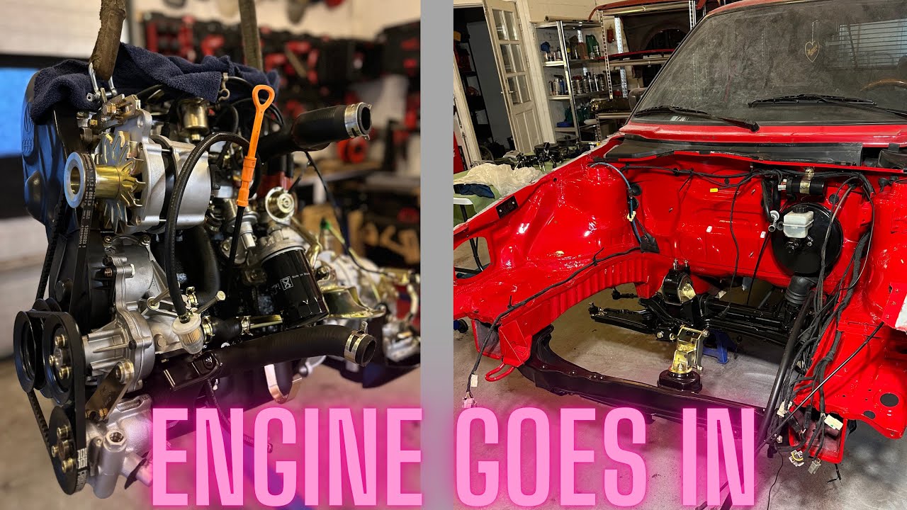 VW Golf Mk2 GL Renovering Pt. 10 | Motor tilbage i bilen