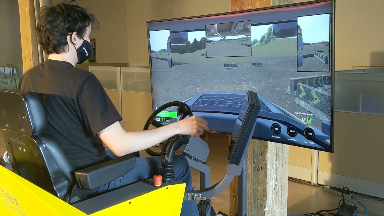 Take a sneak peak at a tandem Excavator and Dump Truck Training Exercise | CM Labs