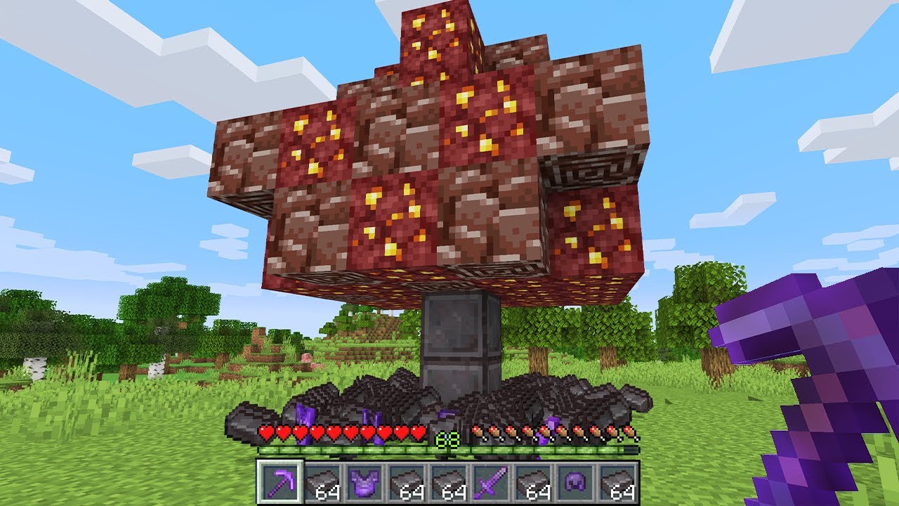 Minecraft UHC but netherite grows on trees...