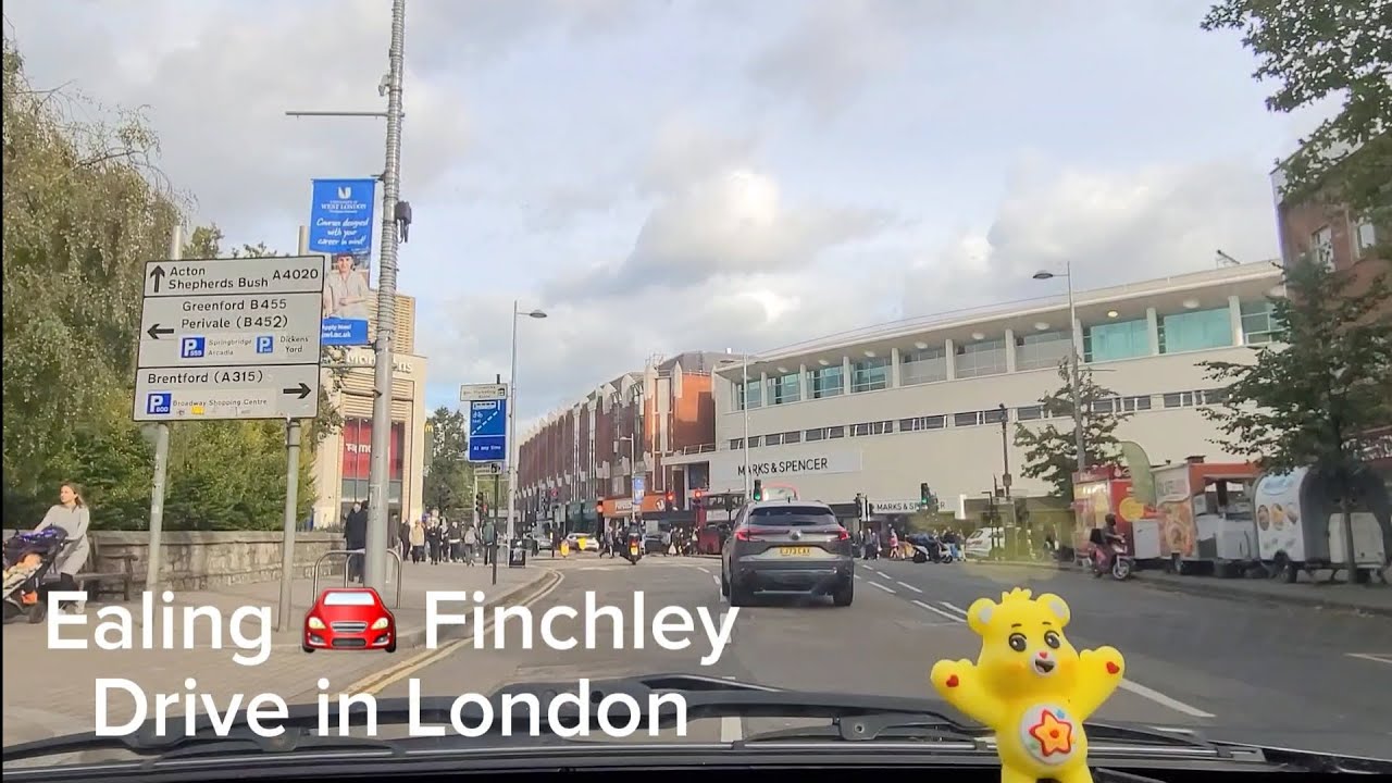 Ealing to Finchley, drive in London