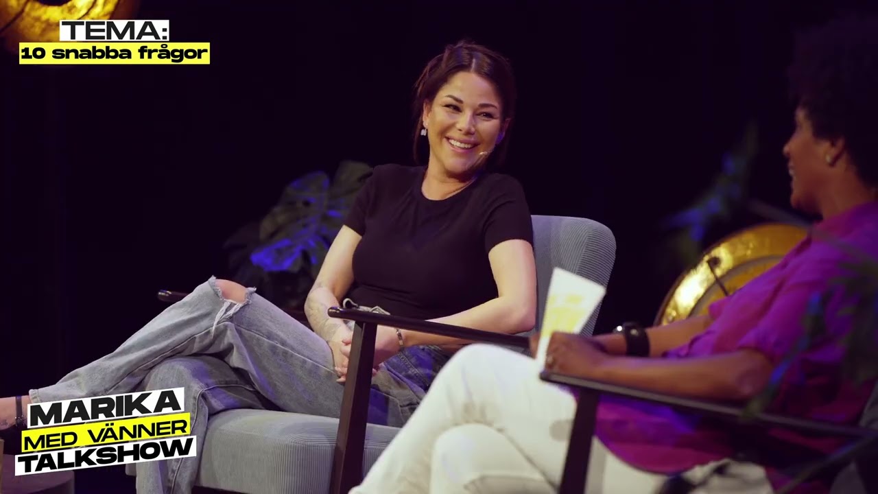 Jasse f&aring;r 10 snabba fr&aring;gor! | Marika med V&auml;nner Talkshow
