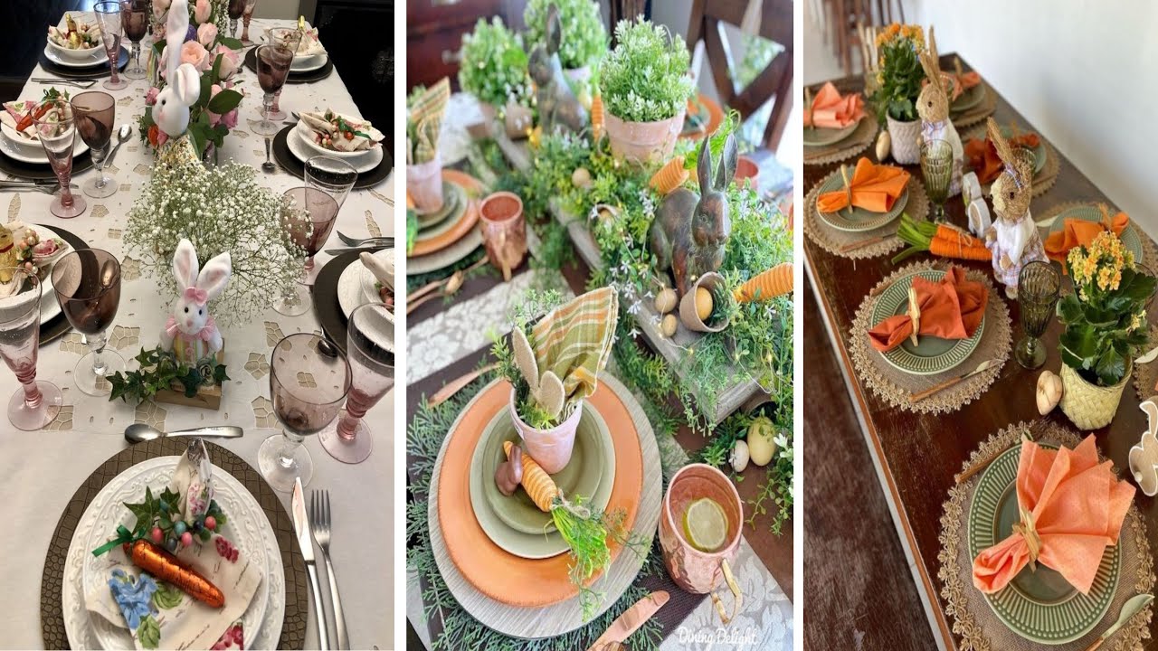MESA POSTA PARA PÁSCOA 🥕🐇 +76 Mesas Decoradas para a Páscoa