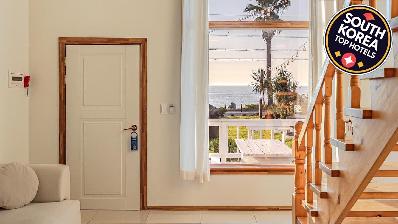 F#4 Aewolhaean-ro Ocean View Pool Sunset View Duplex Rattan Style Accommodation | South Korea 🌟
